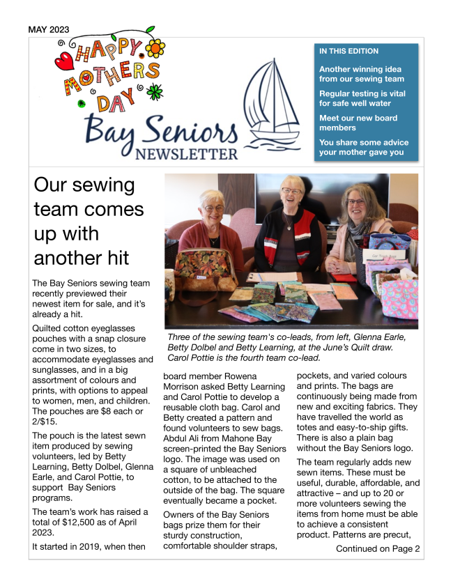 May Newsletter COVER